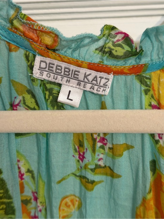 Debbie Katz Dresses & Skirts - Debbie Katz Aqua Floral Citrus Mini Dress
